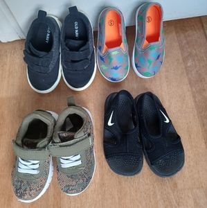 Boys shoe lot size 5, Nike, old Navy, Gerber